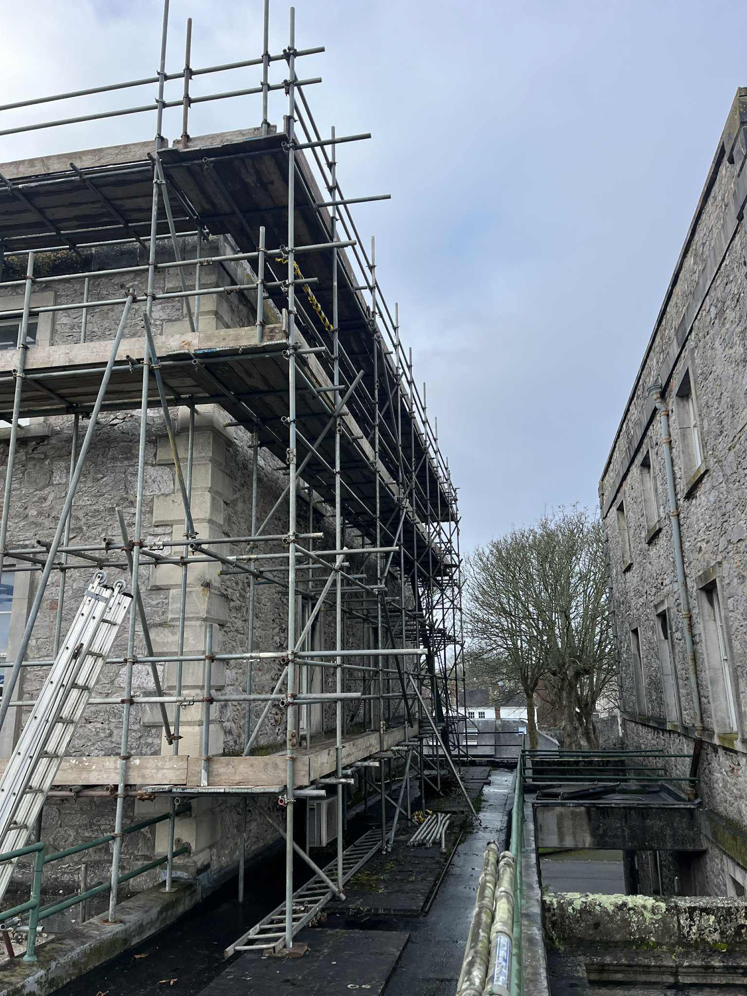 Roof repair scaffolding Plymouth